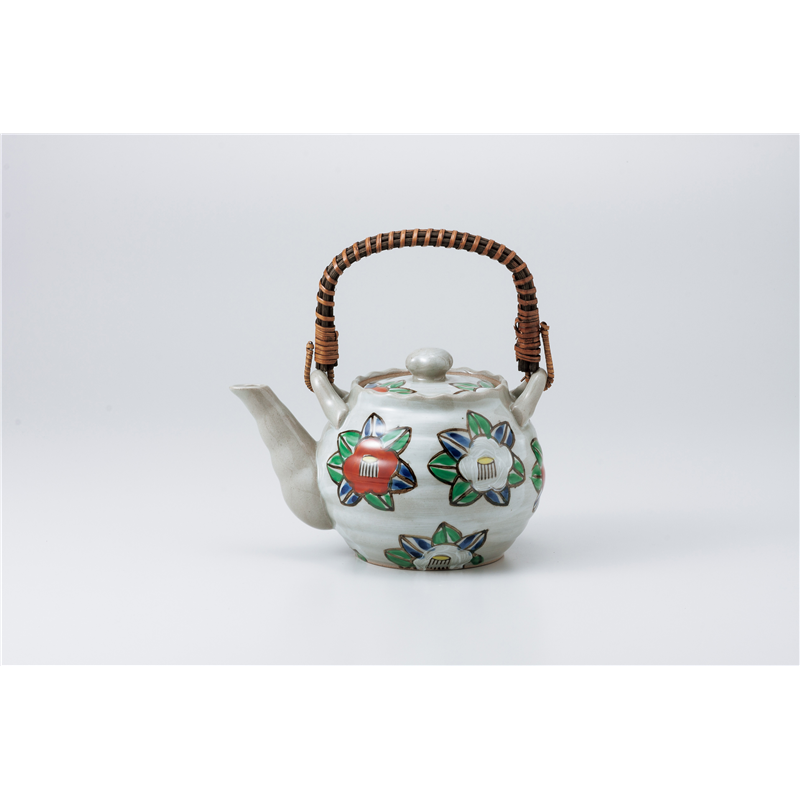 古林陶器 土瓶 染錦椿6号土瓶 937510451 1個（ご注文単位1個）【直送品】