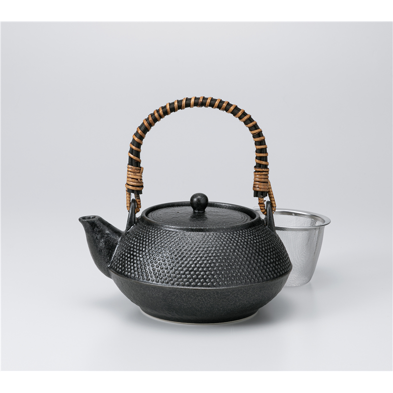 古林陶器 土瓶 あられ土瓶鉄 黒 1137320125 1個（ご注文単位1個）【直送品】