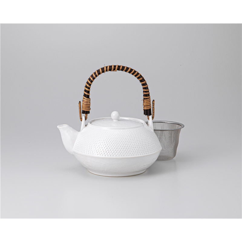 古林陶器 土瓶 あられ土瓶 白 1236920125 1個（ご注文単位1個）【直送品】