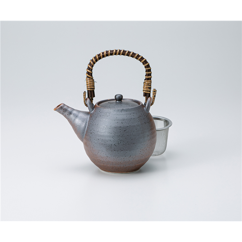 古林陶器 土瓶 黒信楽土瓶アミ付 1333920552 1個（ご注文単位1個）【直送品】