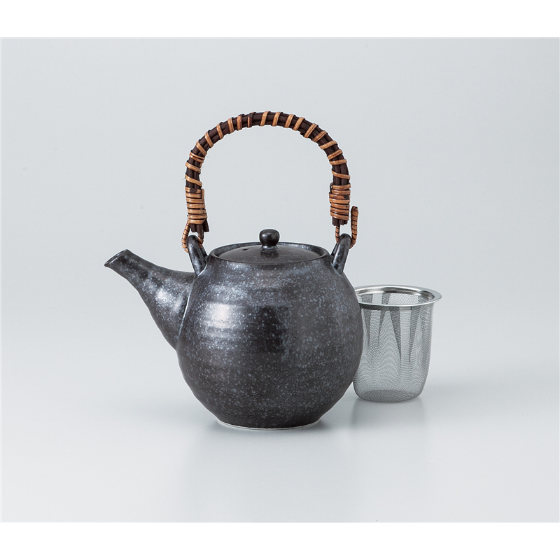 古林陶器 土瓶 銀黒土瓶(アミ付)大 1037940452 1個（ご注文単位1個）【直送品】