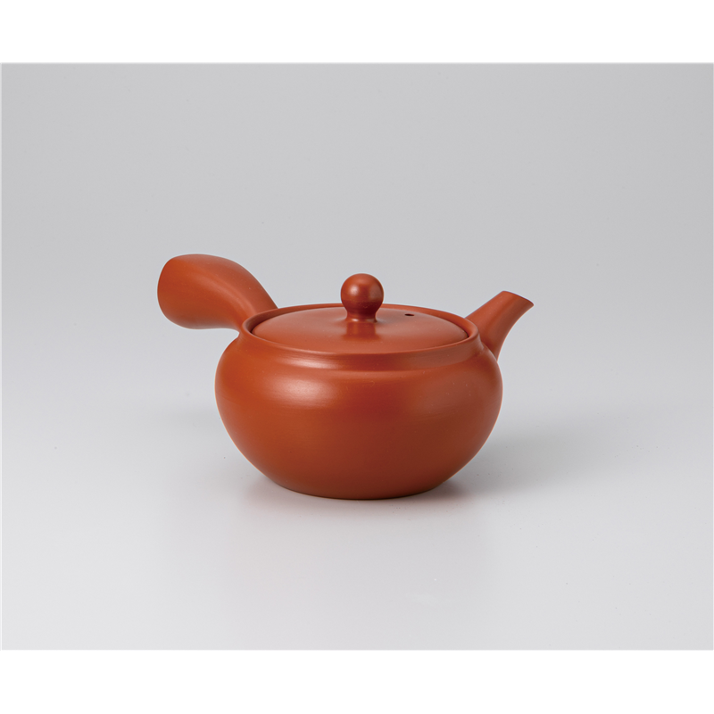 古林陶器 常滑焼急須・ポット 朱泥平B無地帯網 1237020193 1個（ご注文単位1個）【直送品】