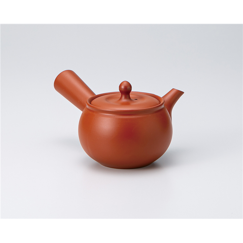 古林陶器 常滑焼急須・ポット 里山作朱泥タマゴ形無地さわやか網 1334020393 1個（ご注文単位1個）【直送品】