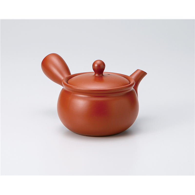 古林陶器 常滑焼急須・ポット 里山作朱泥平つぼ形無地さわやか網 1334030393 1個（ご注文単位1個）【直送品】