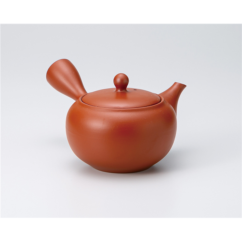 古林陶器 常滑焼急須・ポット 里山作朱泥大丸形無地さわやか網 1334030493 1個（ご注文単位1個）【直送品】