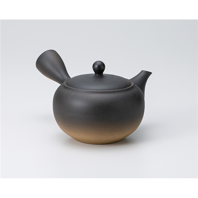 古林陶器 常滑焼急須・ポット 里山作黒大丸形無地さわやか網 1334030593 1個（ご注文単位1個）【直送品】