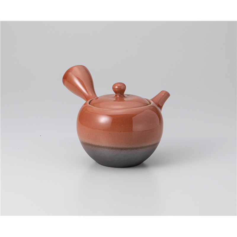 古林陶器 常滑焼急須・ポット 赤鉄釉小丸さわやか網 1237030493 1個（ご注文単位1個）【直送品】