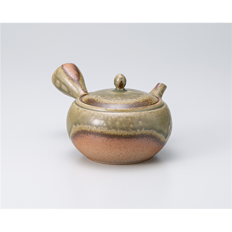 古林陶器 常滑焼急須・ポット 一心作イラボ釉大丸急須さわやか網 1334040593 1個（ご注文単位1個）【直送品】