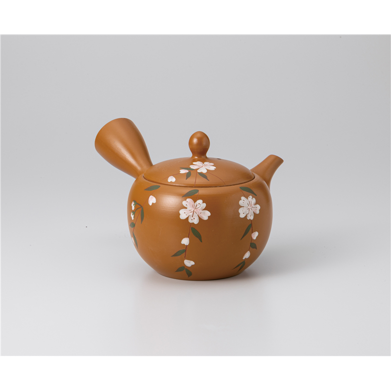 古林陶器 常滑焼急須・ポット 黄高丸梅さわやか網 1237030593 1個（ご注文単位1個）【直送品】