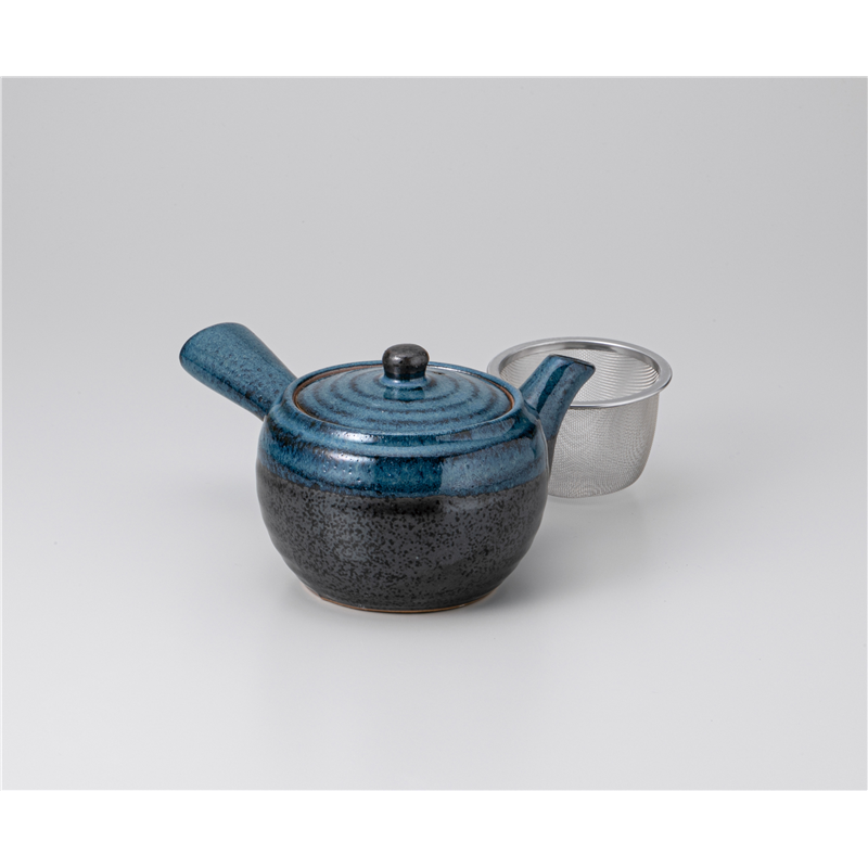 古林陶器 急須・ポット 黒結晶青流急須 1237230416 1個（ご注文単位1個）【直送品】