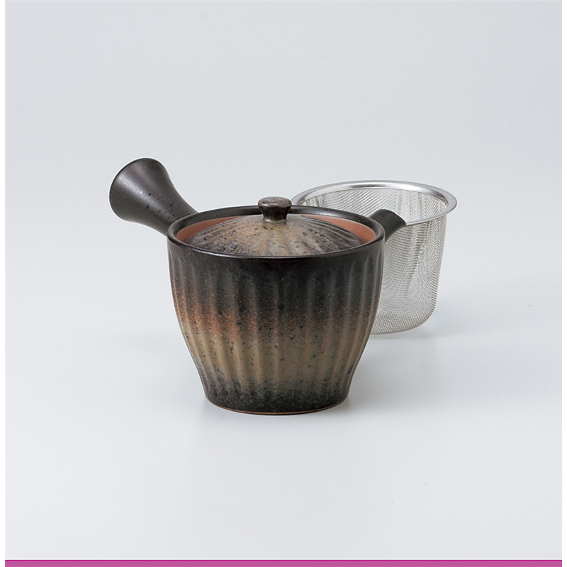 古林陶器 急須・ポット 黒備前菊型急須 937740251 1個（ご注文単位1個）【直送品】