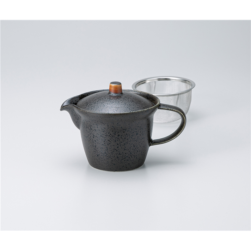 古林陶器 急須・ポット 黒結晶 洗い易いポット 1334320331 1個（ご注文単位1個）【直送品】