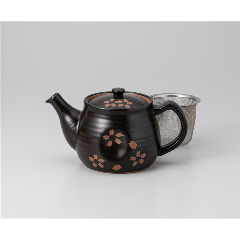 古林陶器 ポット 破水桜ペコポット(カゴアミ付) 1237530347 1個（ご注文単位1個）【直送品】