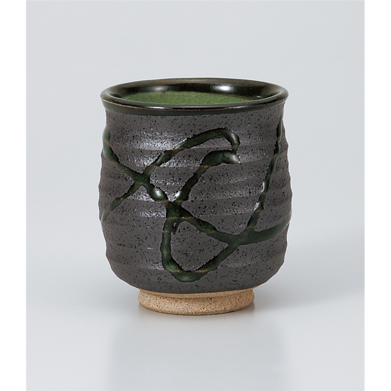 古林陶器 寿司湯呑 黒砂寿司湯呑 938350325 1個（ご注文単位1個）【直送品】