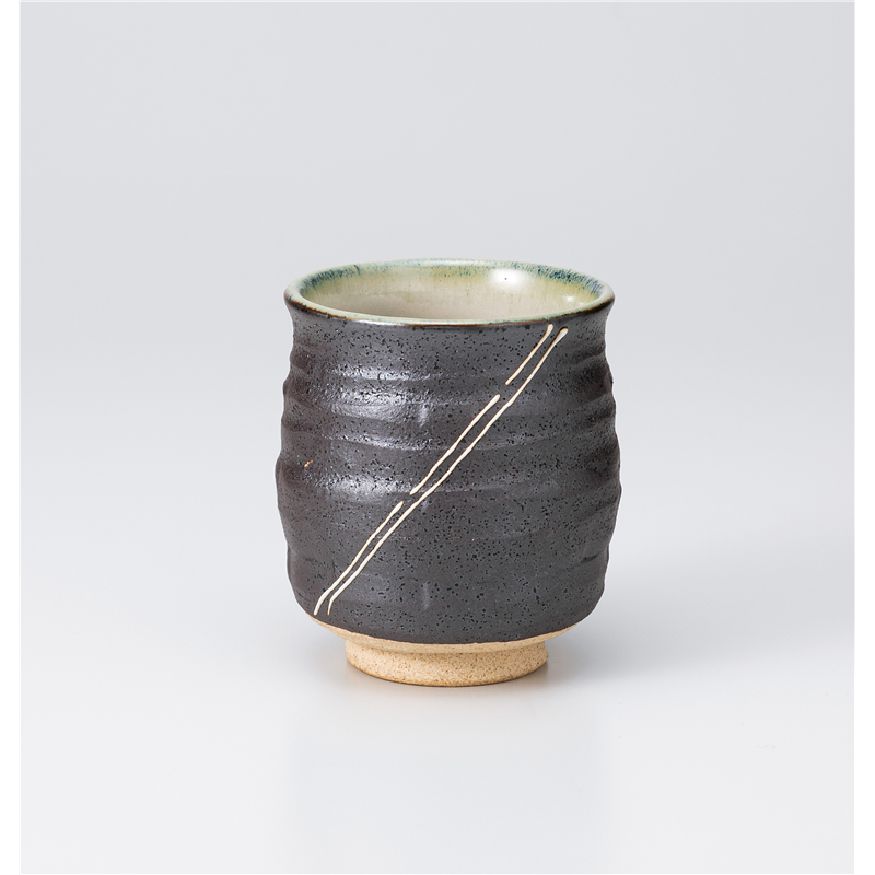 古林陶器 寿司湯呑 黒流星六兵寿司 1138140151 1個（ご注文単位1個）【直送品】