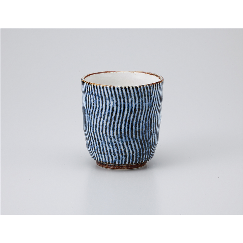 古林陶器 寿司湯呑 まがり十草寿司湯呑青 1138210361 1個（ご注文単位1個）【直送品】