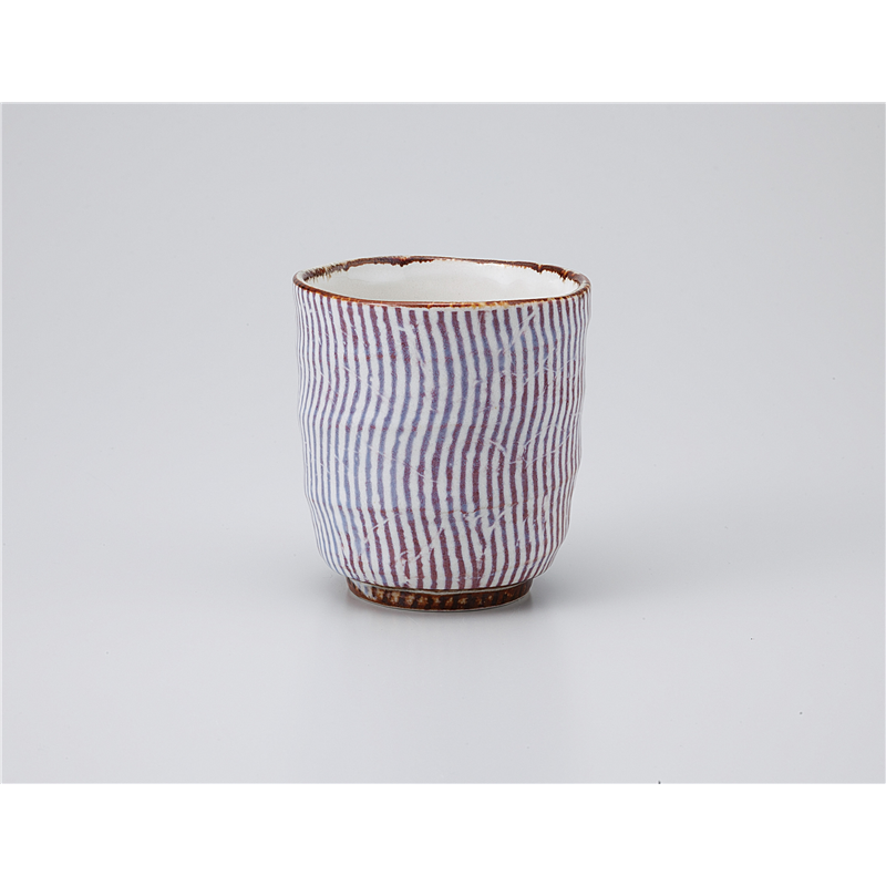 古林陶器 寿司湯呑 まがり十草寿司湯呑赤 1138210261 1個（ご注文単位1個）【直送品】