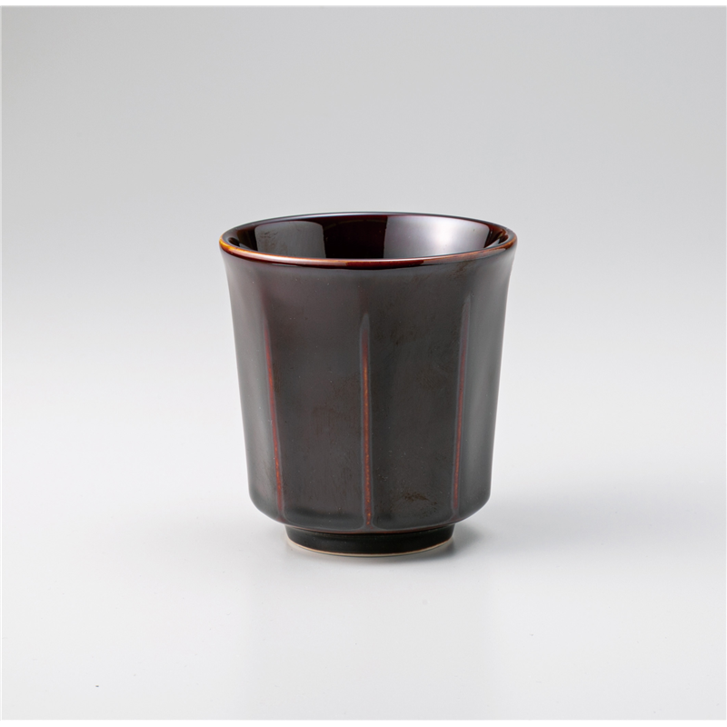 古林陶器 寿司湯呑 アメ 8角反寿司 1237750651 1個（ご注文単位1個）【直送品】