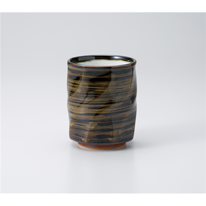 古林陶器 寿司湯呑 天目刷毛目八角寿司湯呑 1334810316 1個（ご注文単位1個）【直送品】