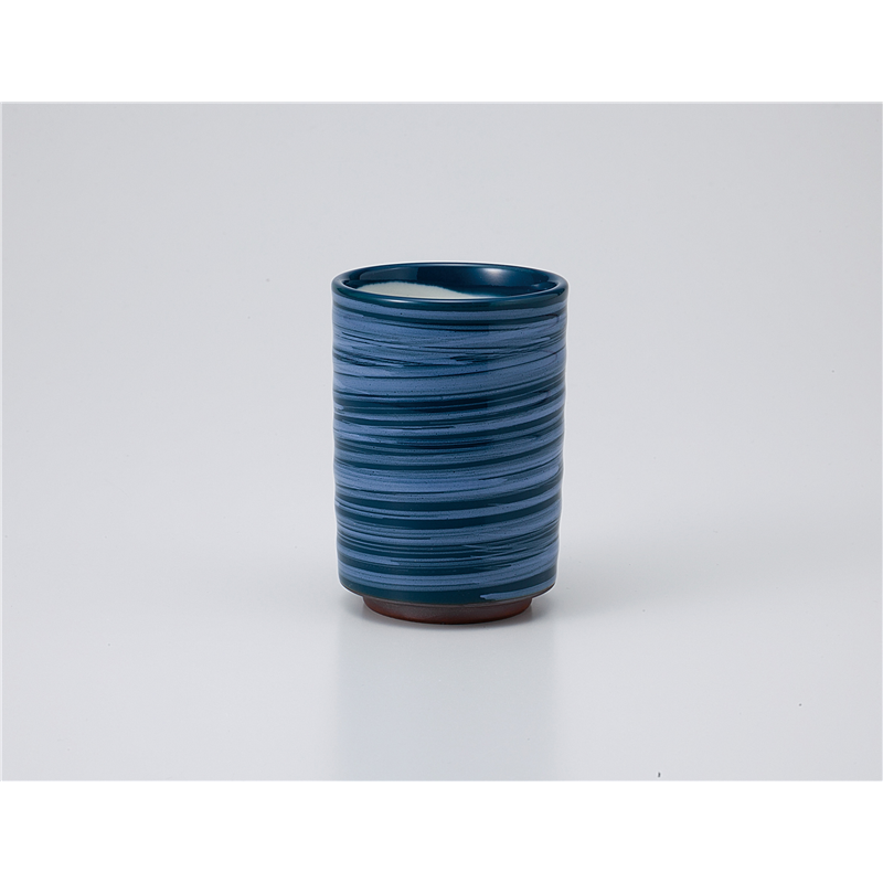 古林陶器 寿司湯呑 切立六兵衛中寿司 紺刷毛目 1138310115 1個（ご注文単位1個）【直送品】