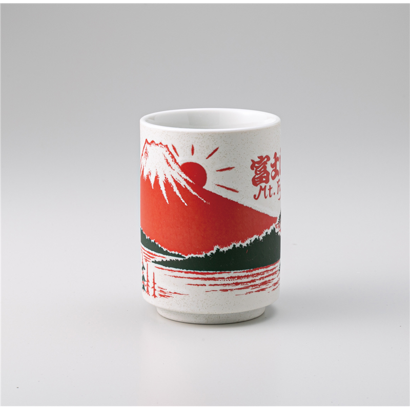 古林陶器 寿司湯呑 赤富士寿司湯呑 1237940216 1個（ご注文単位1個）【直送品】