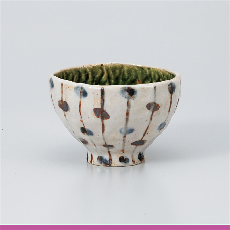 古林陶器 いっぷく椀 織部すだれ 手びねり湯呑 938620241 1個（ご注文単位1個）【直送品】