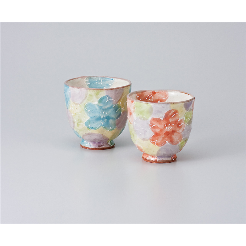 古林陶器 組湯呑 彩り優花湯呑(大) 636810770 1個（ご注文単位1個）【直送品】