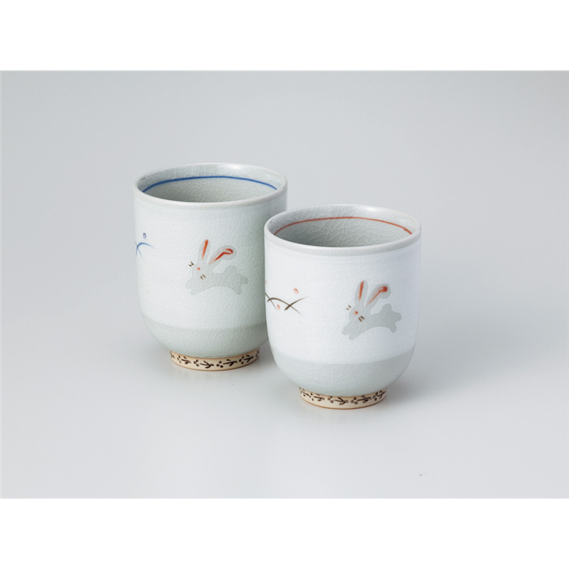 古林陶器 組湯呑 粉引ウサギ湯呑(大) 836720126 1個（ご注文単位1個）【直送品】