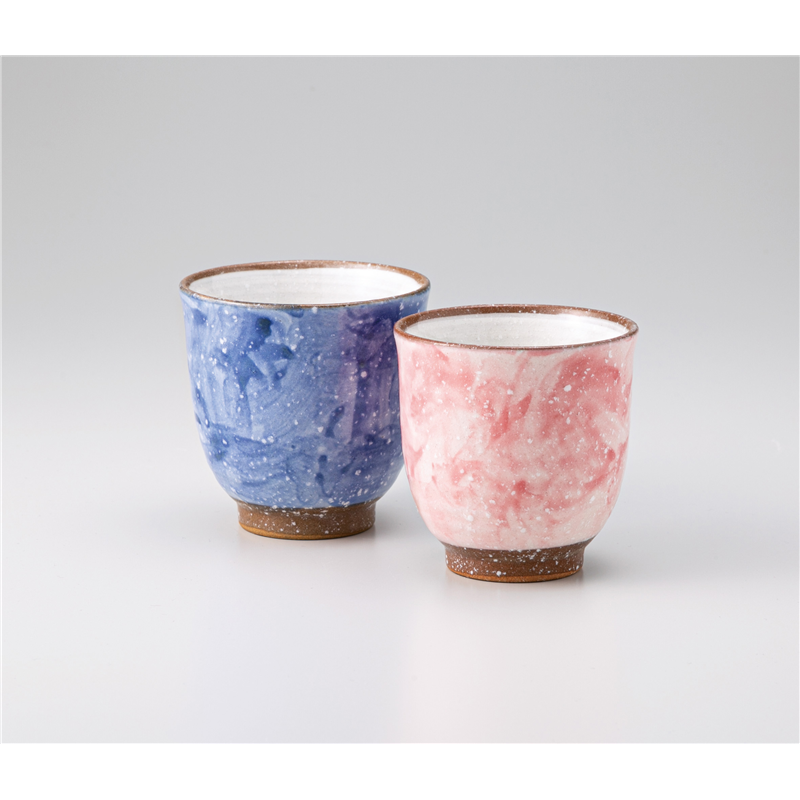 古林陶器 組湯呑 淡雪ブル-夫婦湯呑(大) 1238450716 1個（ご注文単位1個）【直送品】