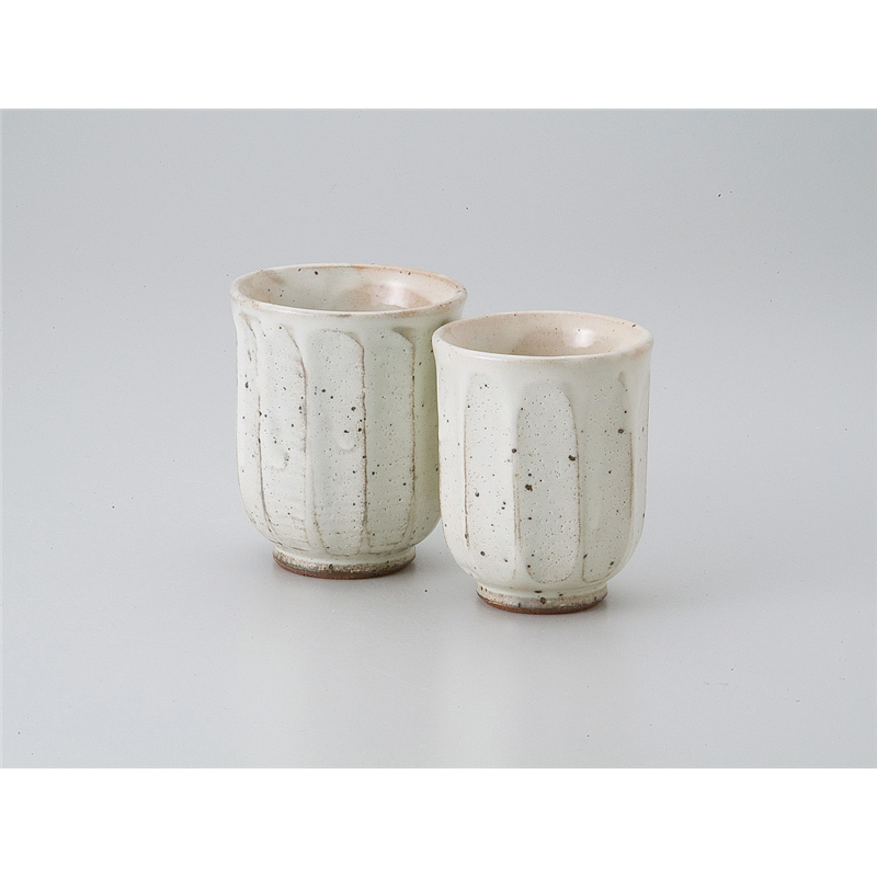 古林陶器 組湯呑 粉引面取湯呑(大) 536630346 1個（ご注文単位1個）【直送品】