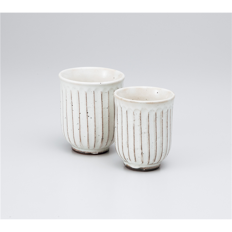 古林陶器 組湯呑 粉引ソギ目湯呑(大) 1039510179 1個（ご注文単位1個）【直送品】