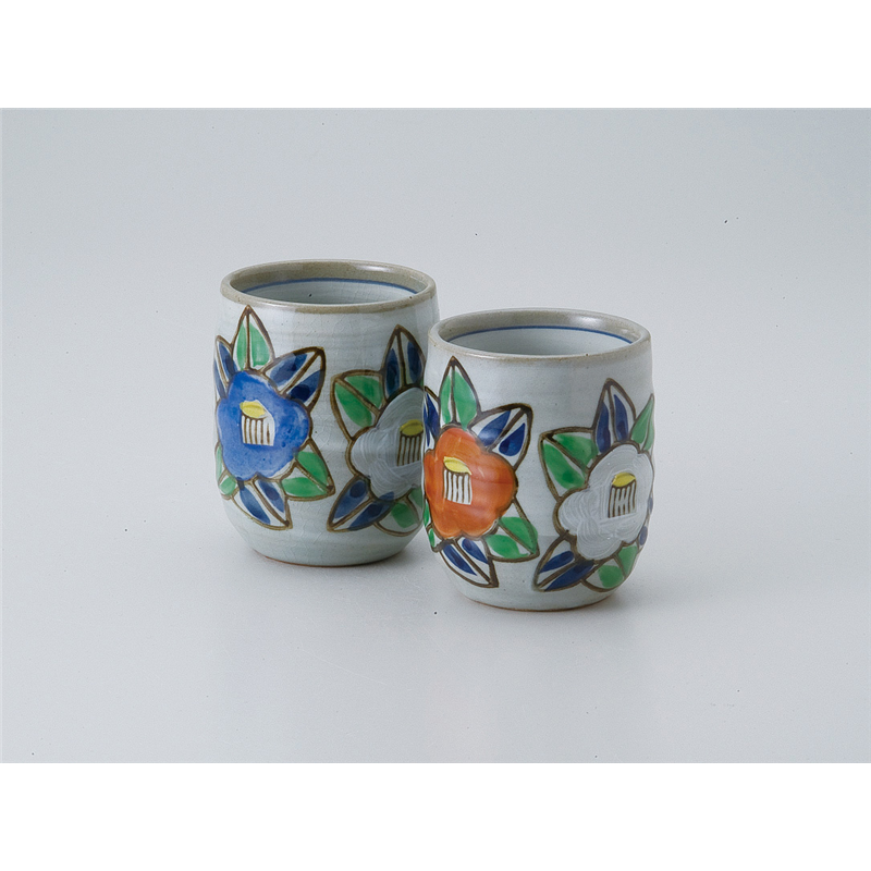 古林陶器 組湯呑 椿湯呑(大) 536910151 1個（ご注文単位1個）【直送品】