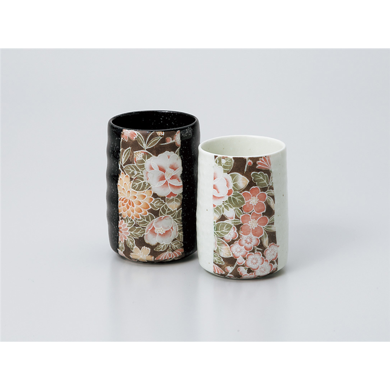 古林陶器 組湯呑 黒友禅 組湯呑(大) 939360515 1個（ご注文単位1個）【直送品】