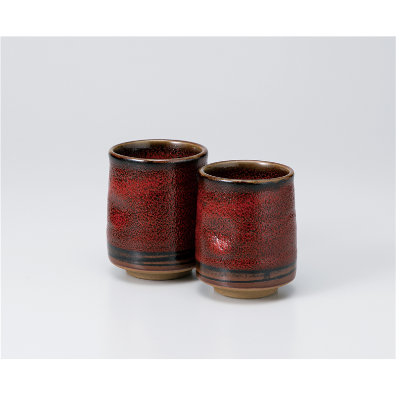 古林陶器 組湯呑 赤柚子湯呑(大) 1139020105 1個（ご注文単位1個）【直送品】