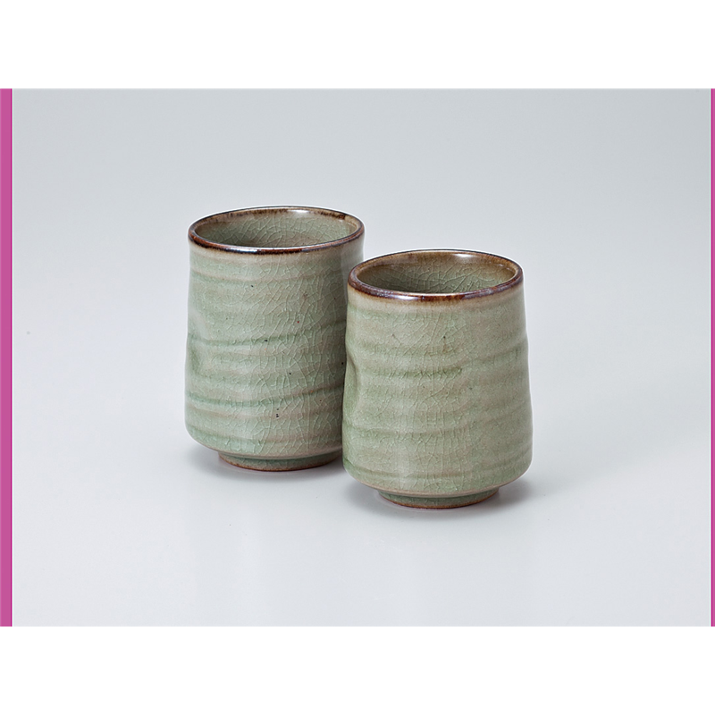 古林陶器 組湯呑 渋草ペコ湯呑(大) 735750516 1個（ご注文単位1個）【直送品】