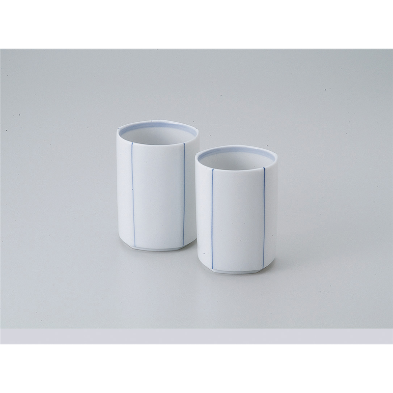 古林陶器 組湯呑 白磁五角トクサ湯呑(大) 537150357 1個（ご注文単位1個）【直送品】