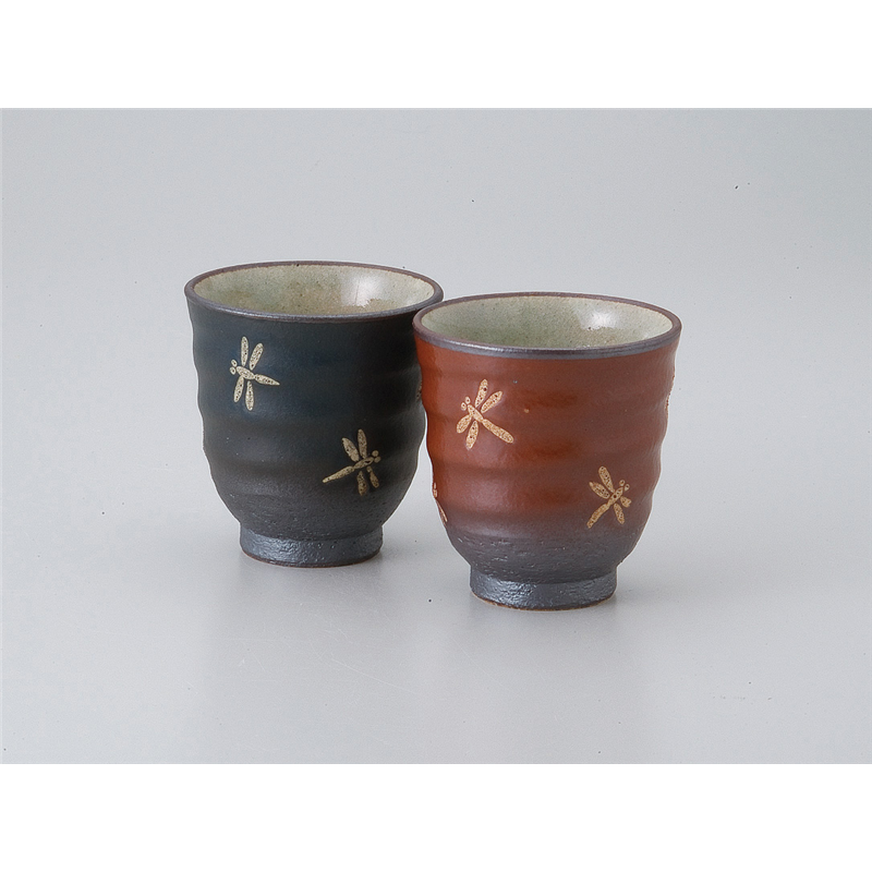 古林陶器 組湯呑 トンボ長湯呑(緑) 536650547 1個（ご注文単位1個）【直送品】