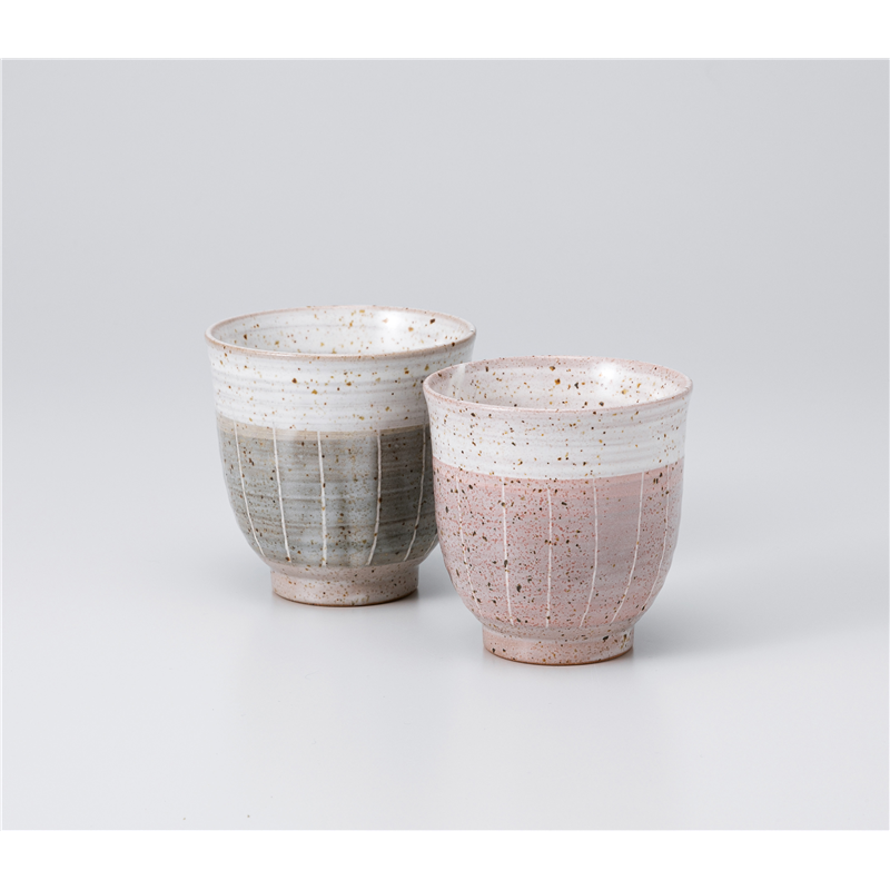 古林陶器 組湯呑 掻き落し湯呑グレー 1139120361 1個（ご注文単位1個）【直送品】