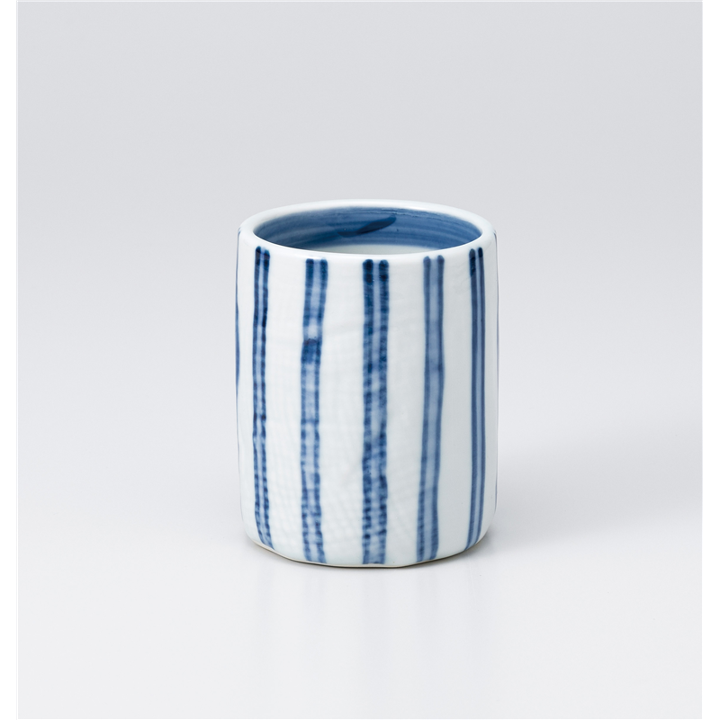 古林陶器 長湯呑 布目呉須十草湯呑 1139310115 1個（ご注文単位1個）【直送品】