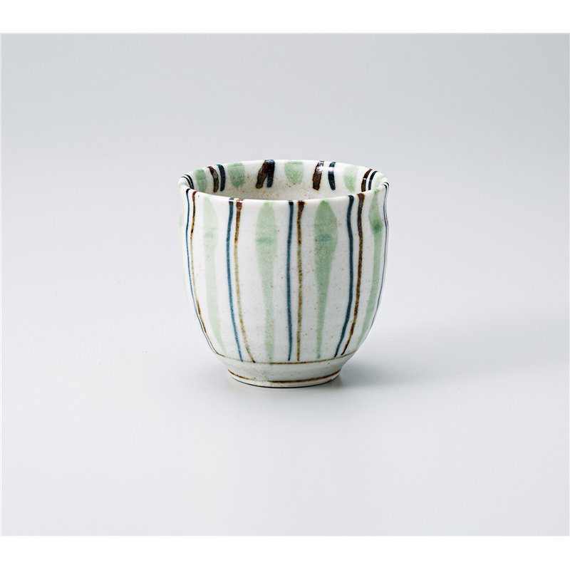 古林陶器 長湯呑 グリントクサ 丸湯呑 637040357 1個（ご注文単位1個）【直送品】