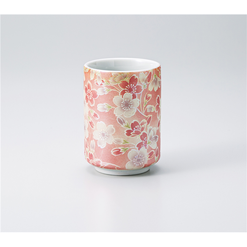 古林陶器 長湯呑 ラスタ-桜湯呑 ピンク 1335650316 1個（ご注文単位1個）【直送品】