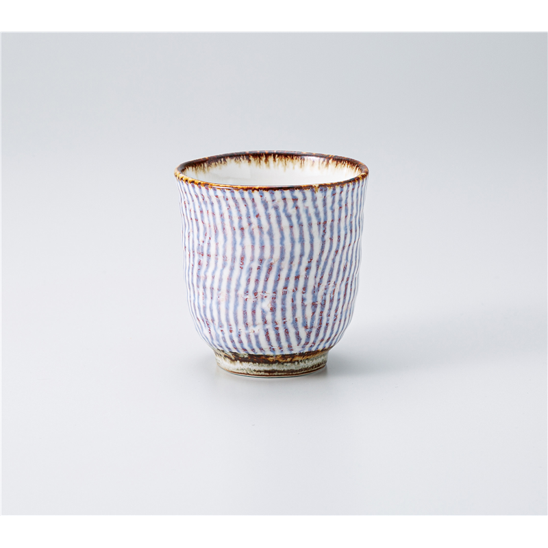 古林陶器 長湯呑 まがり十草湯呑赤 1139130861 1個（ご注文単位1個）【直送品】