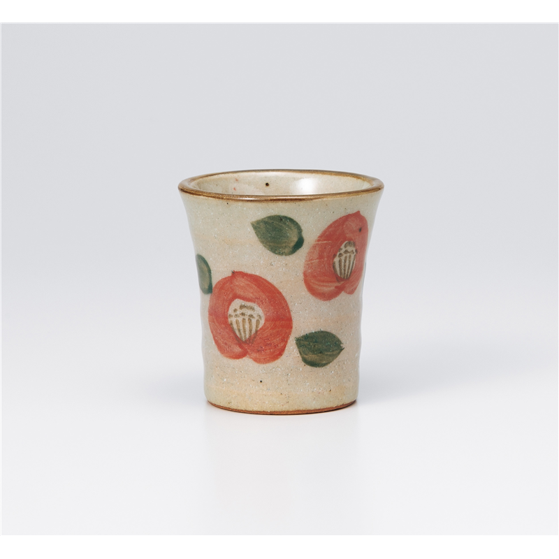 古林陶器 長湯呑 赤椿ミニカップ 1335810451 1個（ご注文単位1個）【直送品】