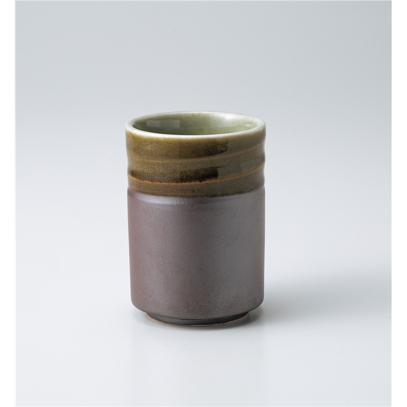 古林陶器 長湯呑 削り小湯呑赤土マット口流し 1239320325 1個（ご注文単位1個）【直送品】