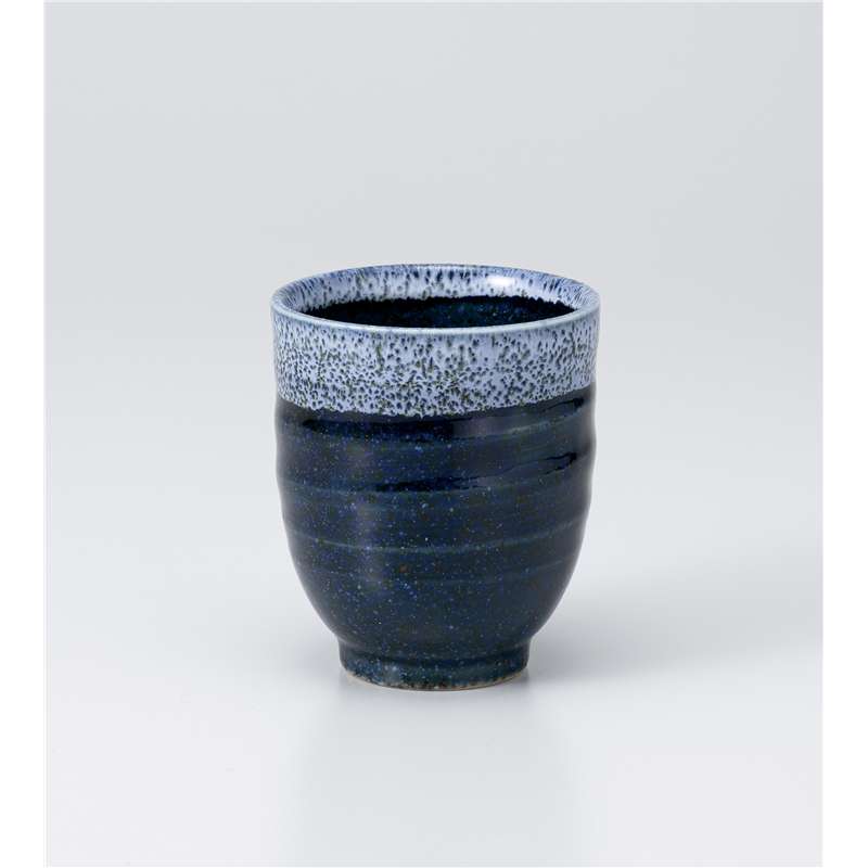 古林陶器 長湯呑 渕白御影紺湯呑 大 1139450225 1個（ご注文単位1個）【直送品】