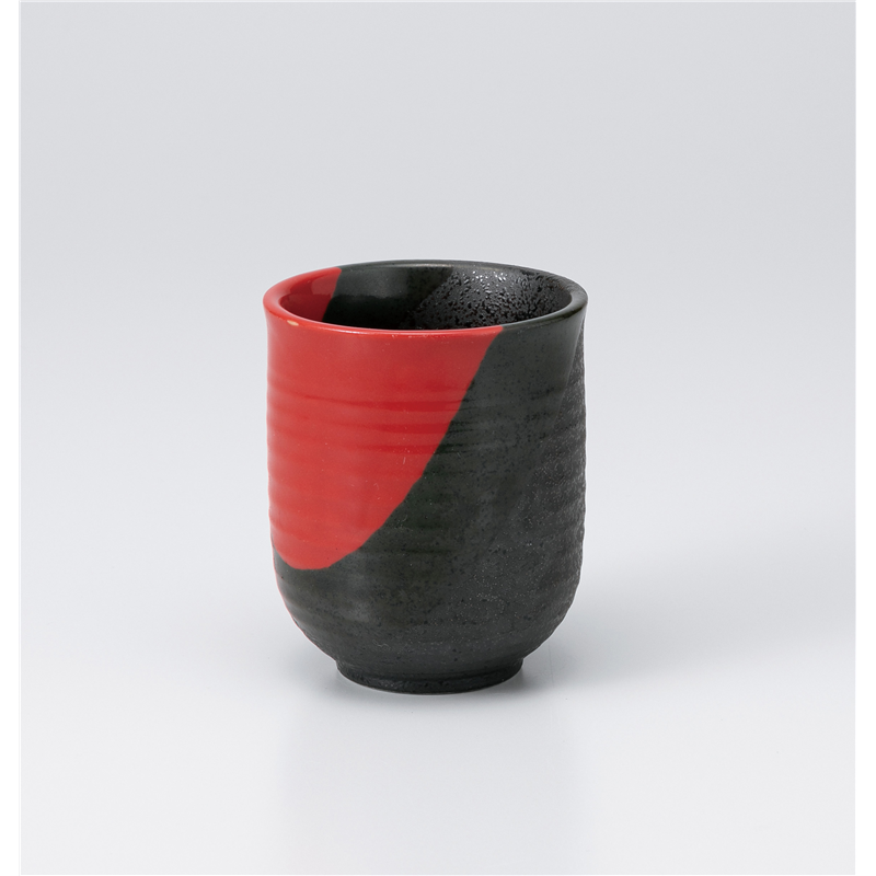 古林陶器 長湯呑 赤黒塗分湯呑 小 1139340116 1個（ご注文単位1個）【直送品】