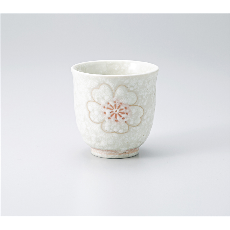 古林陶器 長湯呑 淡雪桜湯呑(ピンク) 637260616 1個（ご注文単位1個）【直送品】