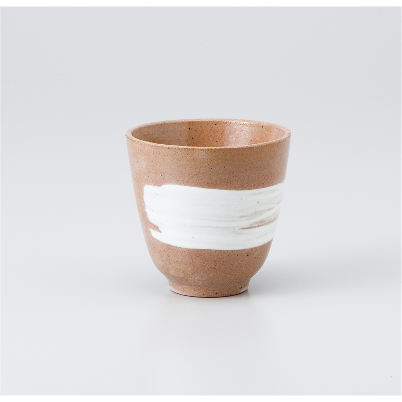 古林陶器 長湯呑 陶彩の粋湯呑み ハケメ 1039940441 1個（ご注文単位1個）【直送品】