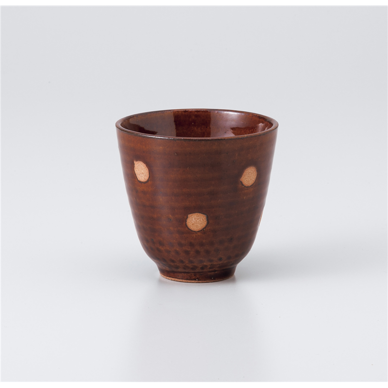 古林陶器 長湯呑 陶彩の粋湯呑み アメ点 1039940341 1個（ご注文単位1個）【直送品】