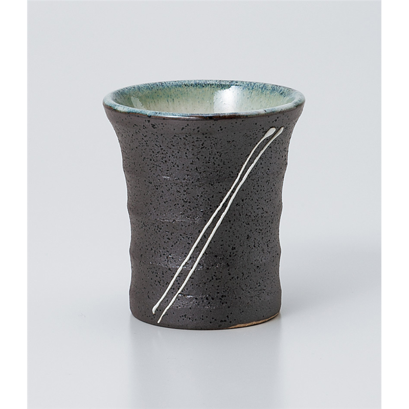 古林陶器 長湯呑 黒伊賀流星ミニコップ 939640415 1個（ご注文単位1個）【直送品】